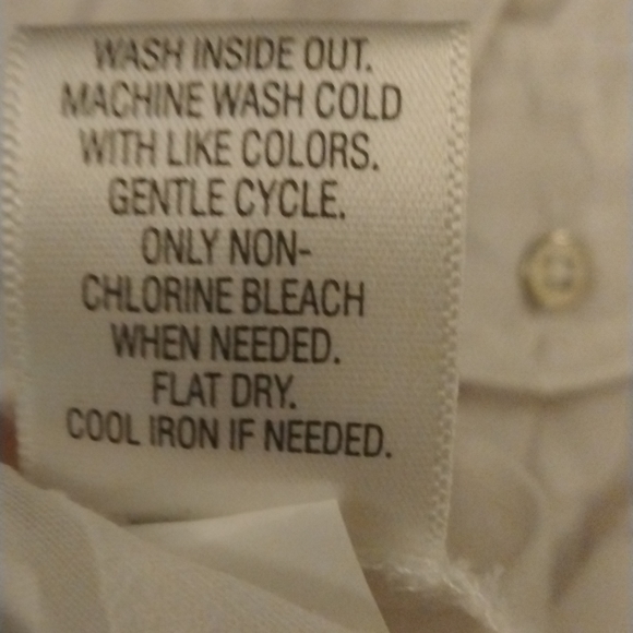 Ladies White Blouse long sleeve button up size large - Picture 5 of 5